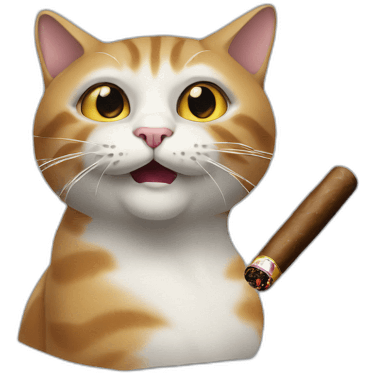 cat smoke cigar emoji