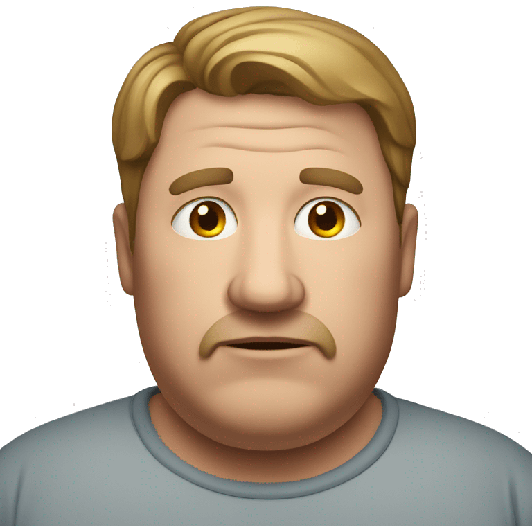 Obese middle age man  emoji