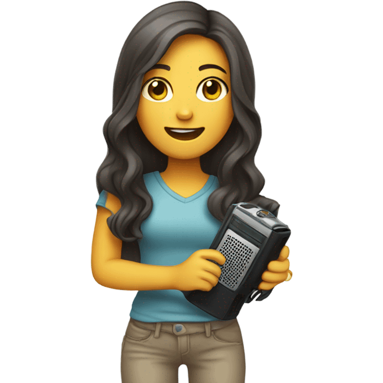 Voice recorder girl emoji emoji