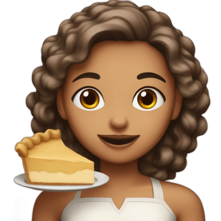 Girl with pie emoji