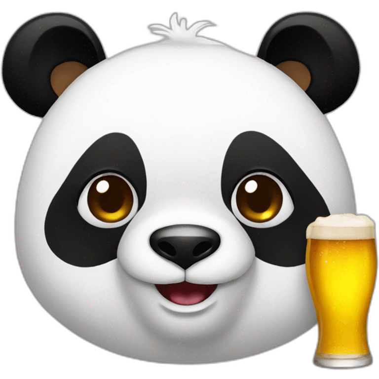 panda with beer emoji