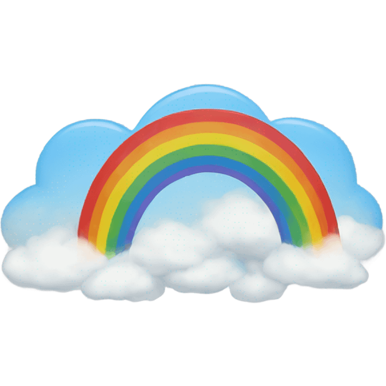 Rainbow with clouds emoji