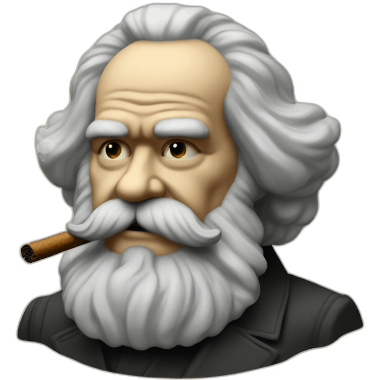 karl marx smokes a cigar emoji