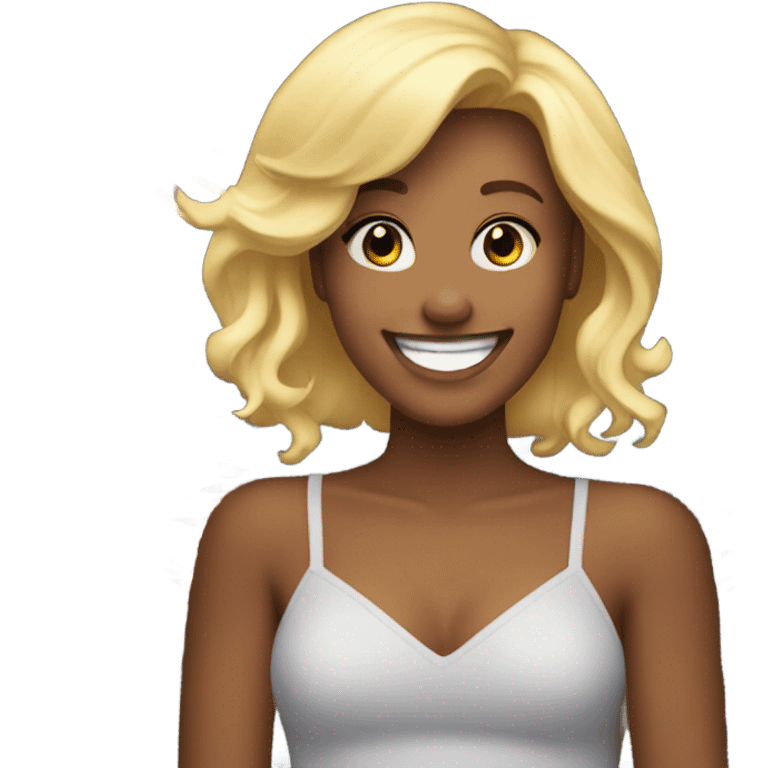 blonde smile under fireworks night emoji