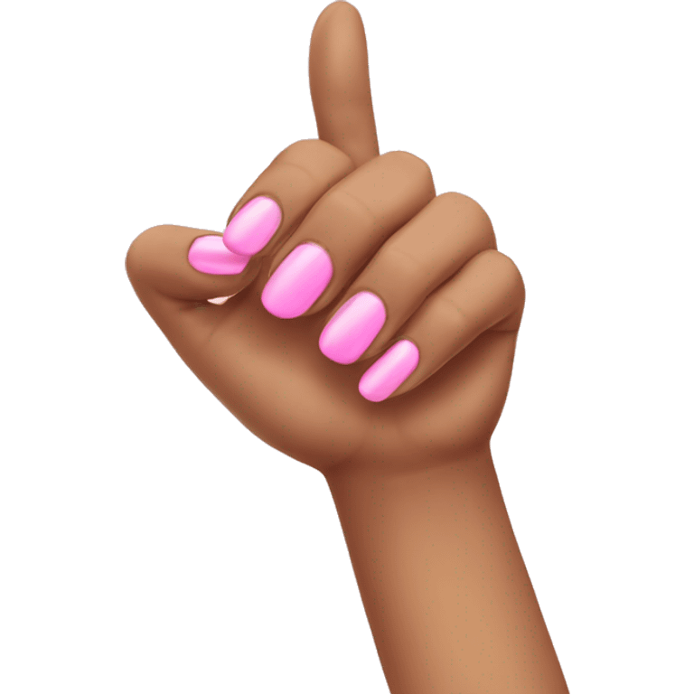 Thumbs up pink nails emoji