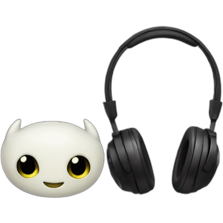 Toothless,headphones emoji