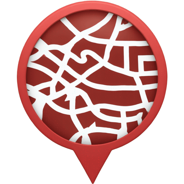 red and white map pin emoji