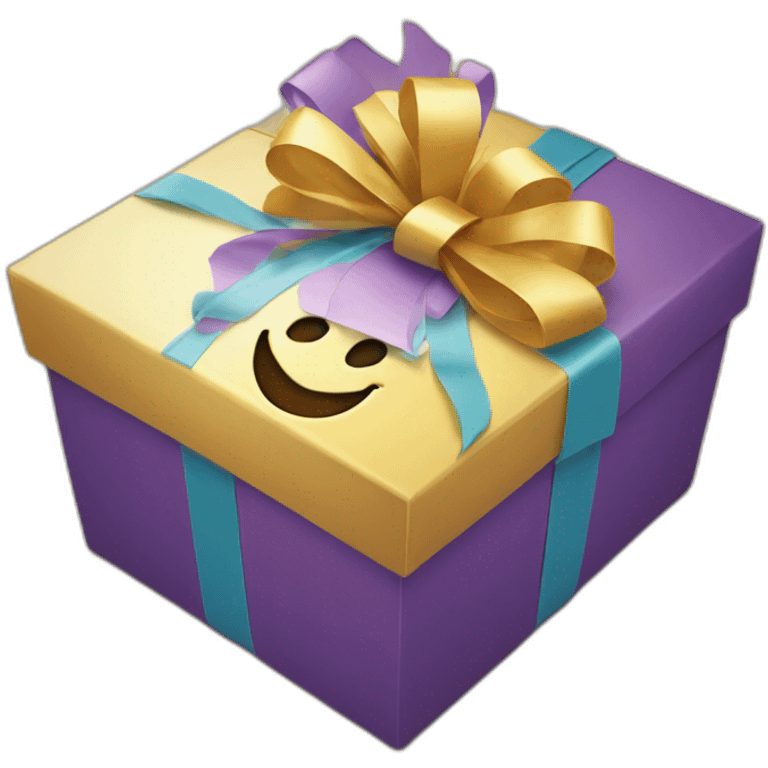 smile on gift box emoji