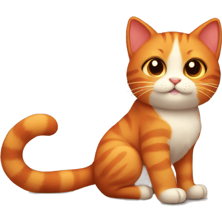 Red cat cute emoji