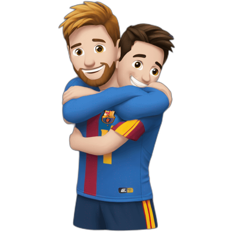 Ishowspeed and messi Hugging emoji