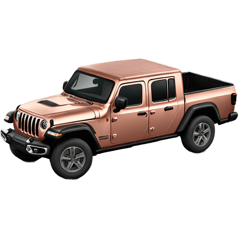 Realistic rose gold Jeep Gladiator truck. emoji