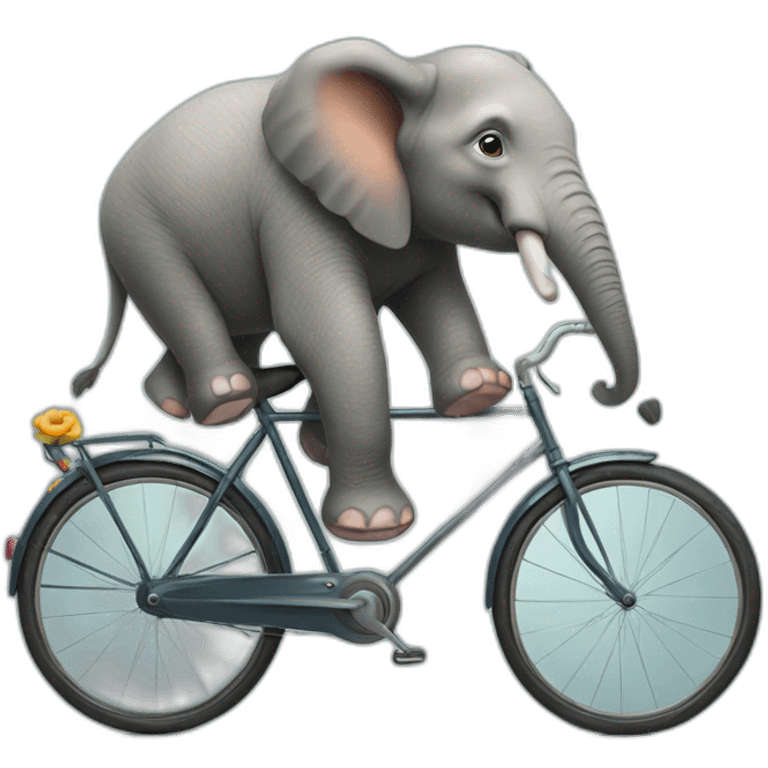 Elephant on a bicycle emoji