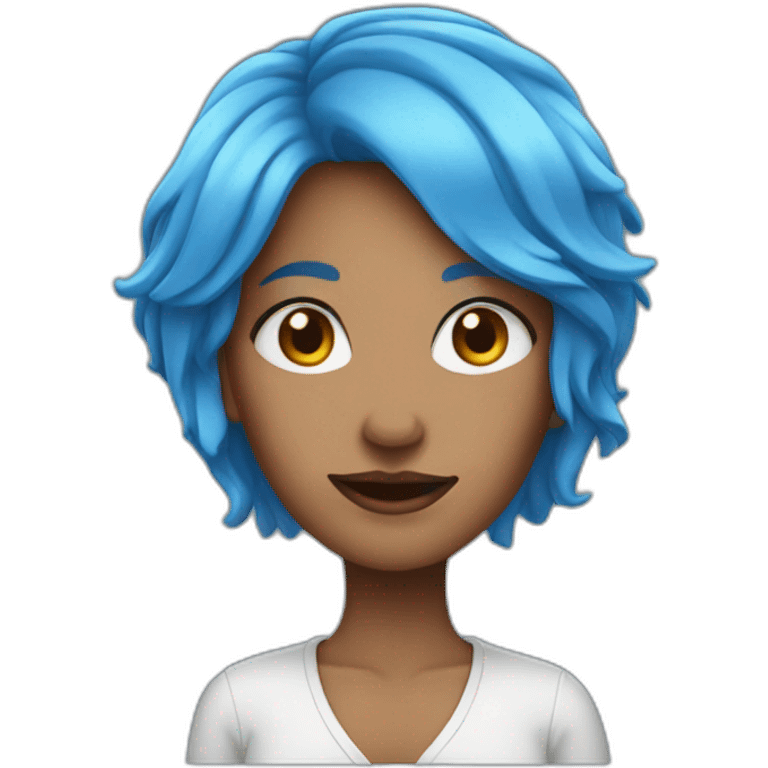 blue hair woman emoji