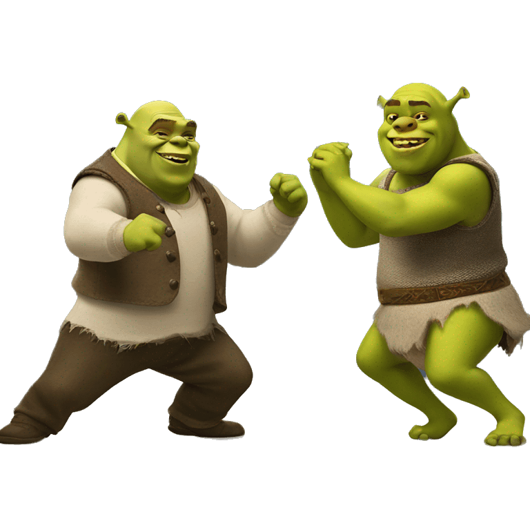 shrek dancing with pug  emoji