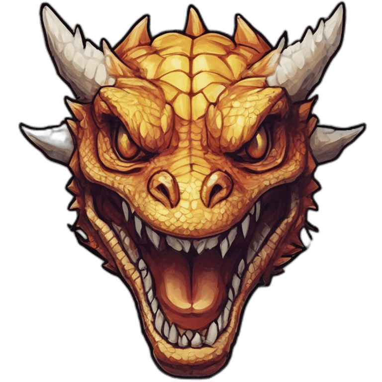 Three head dragon smile emoji