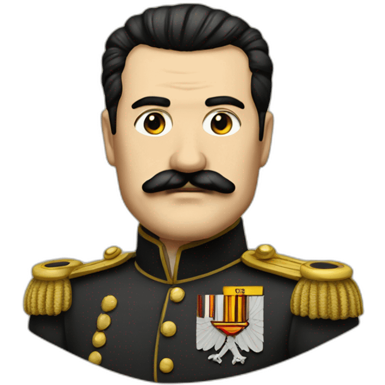 German dictator with black hair and square mustache emoji