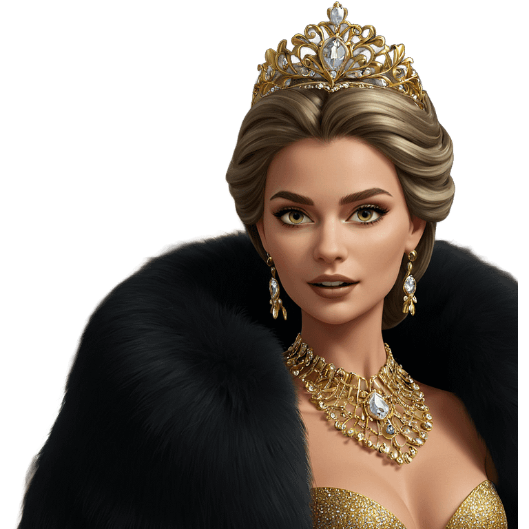 elegant girl in tiara emoji