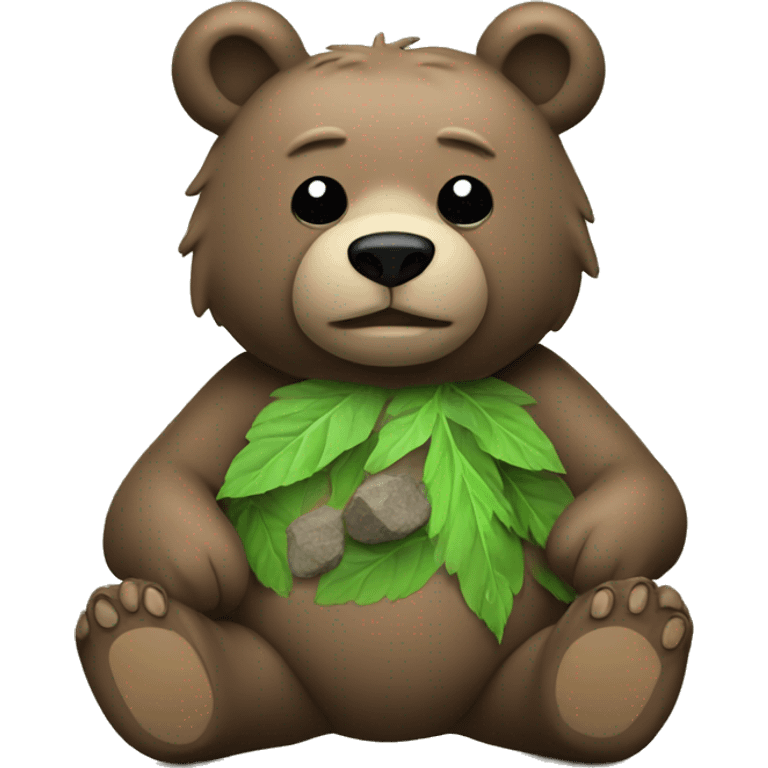 Stoned bear emoji