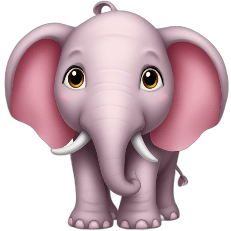 Un éléphant rose emoji