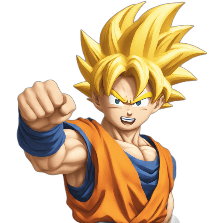 Goku powering up emoji