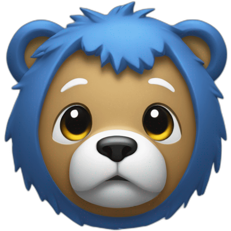 ours bleu qui fait du gaming emoji