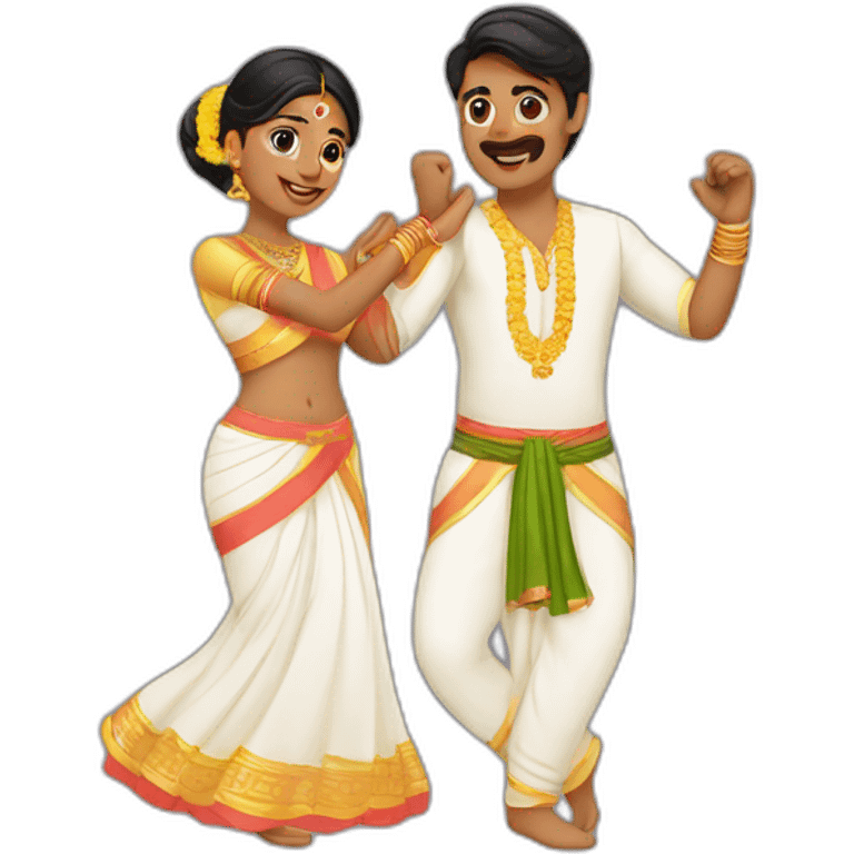 Bengali couple dancing emoji