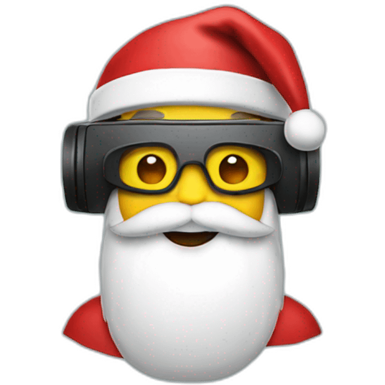 santa wearing vr headset emoji