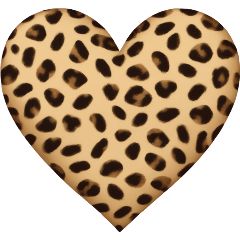 leopard print heart emoji