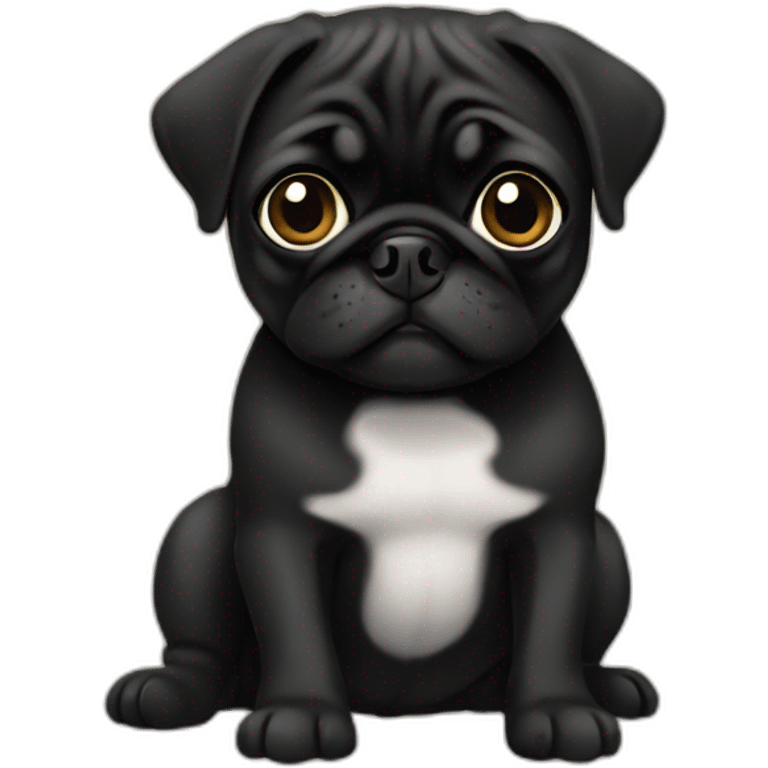 pug black emoji