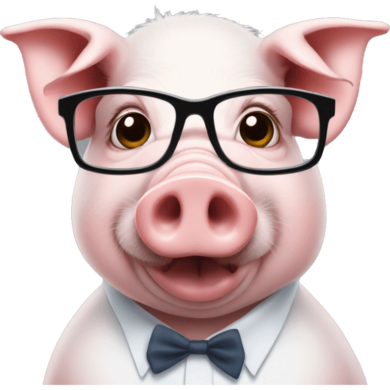 a pig wearing glasses emoji