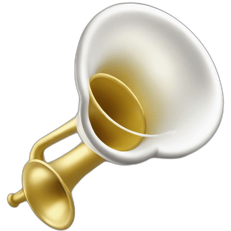 Playing white trumpet emoji