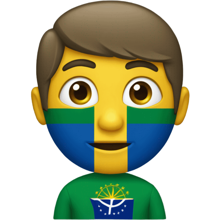 un mono acostado en una bandera de brasil emoji