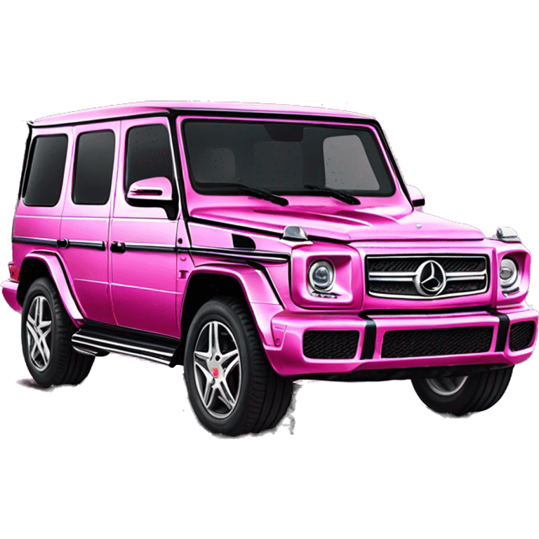 Sparkle pink Mercedes Benz g wagon glittery emoji