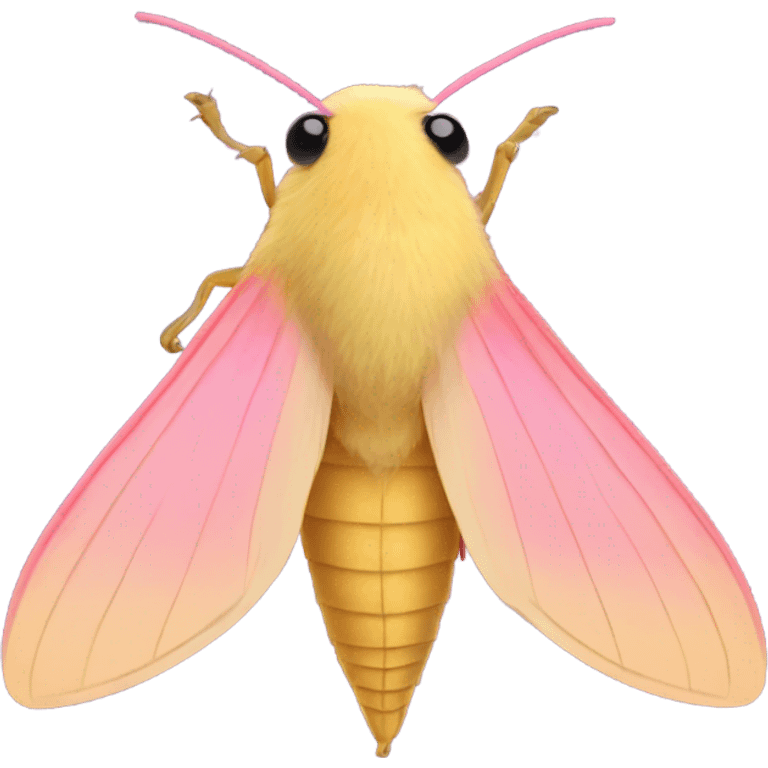 Rosy maple moth side profile emoji