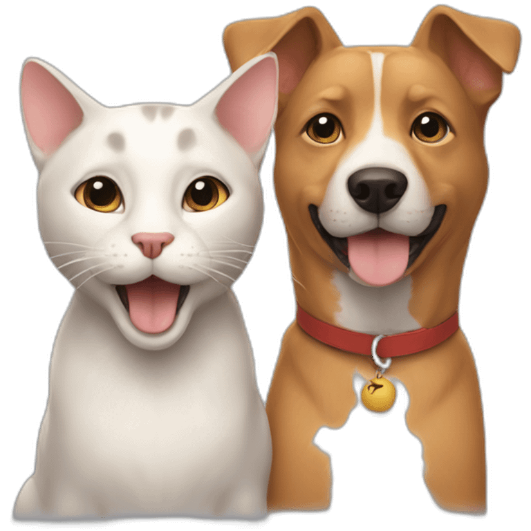 cat-and-dog-friends emoji