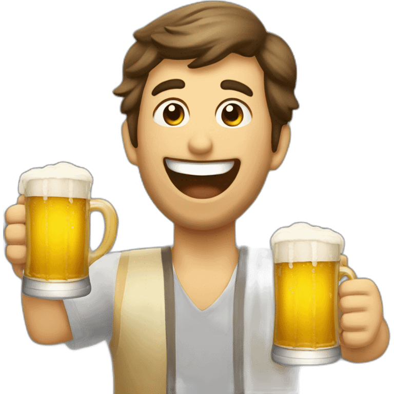 Cervejeiro feliz emoji