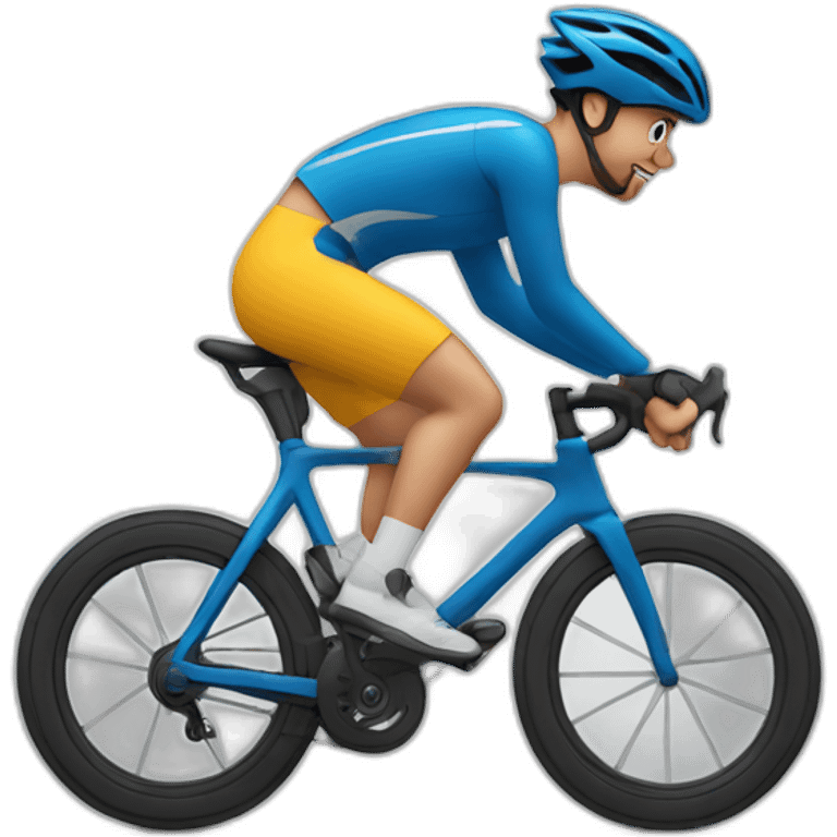 Cyclist doing a wheelie emoji