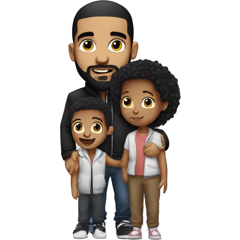 drake with kids emoji