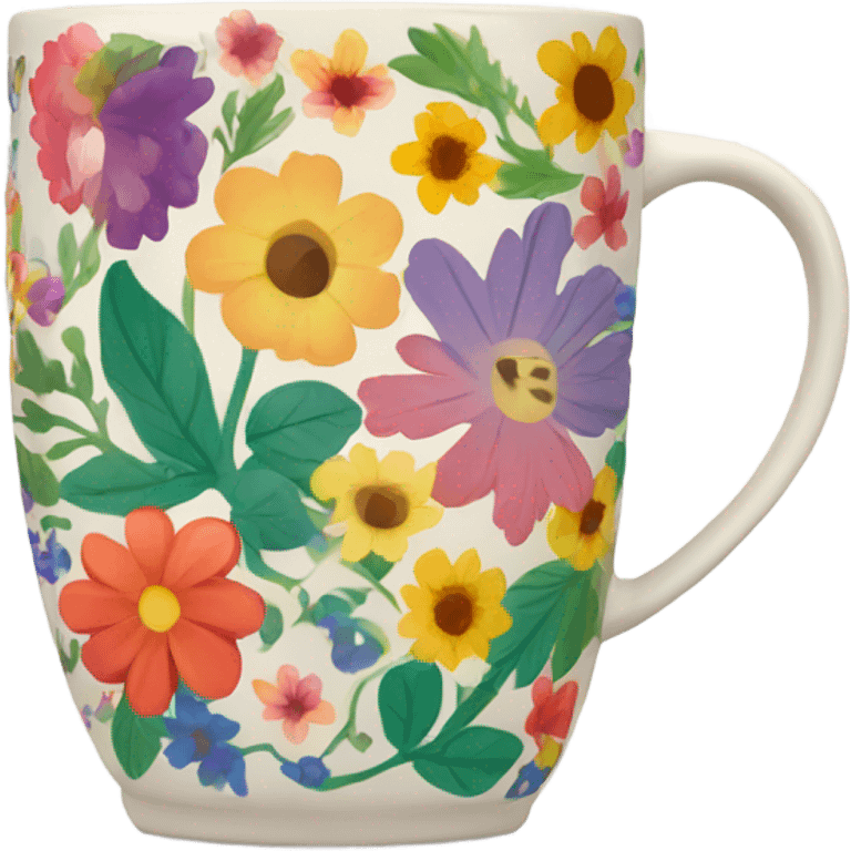 Mug with flower pattern  emoji