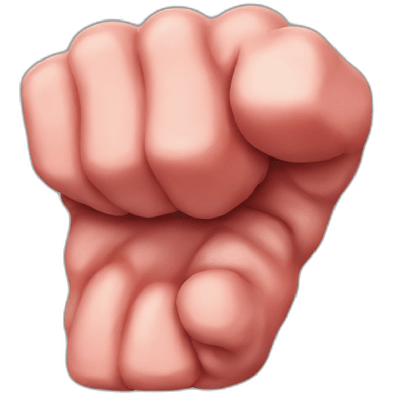 lump-of-meat-like-fist emoji