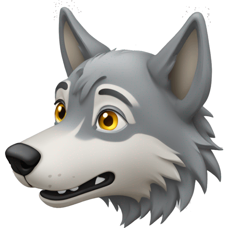 mascotte loup gris emoji