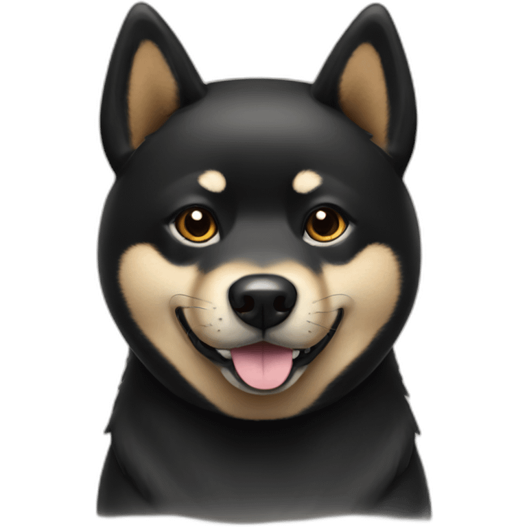 Black Shiba inu emoji