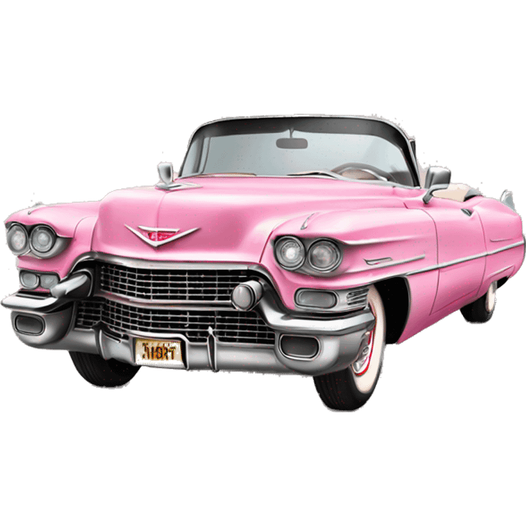 Pink Cadillac vintage emoji