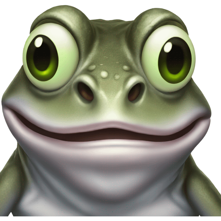 A freaky frog emoji