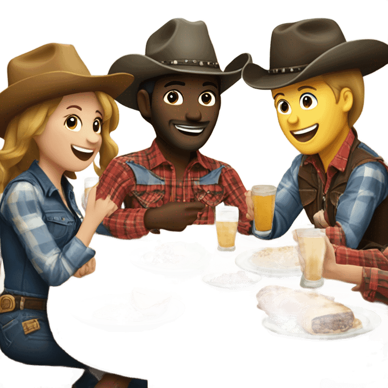 Country dancers dining emoji