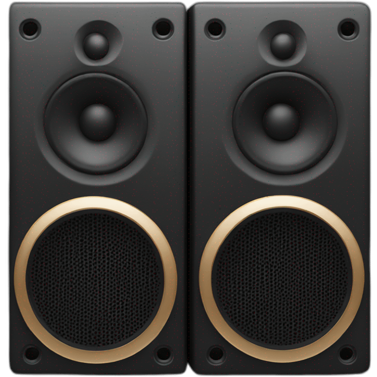 speakers audio black pair emoji