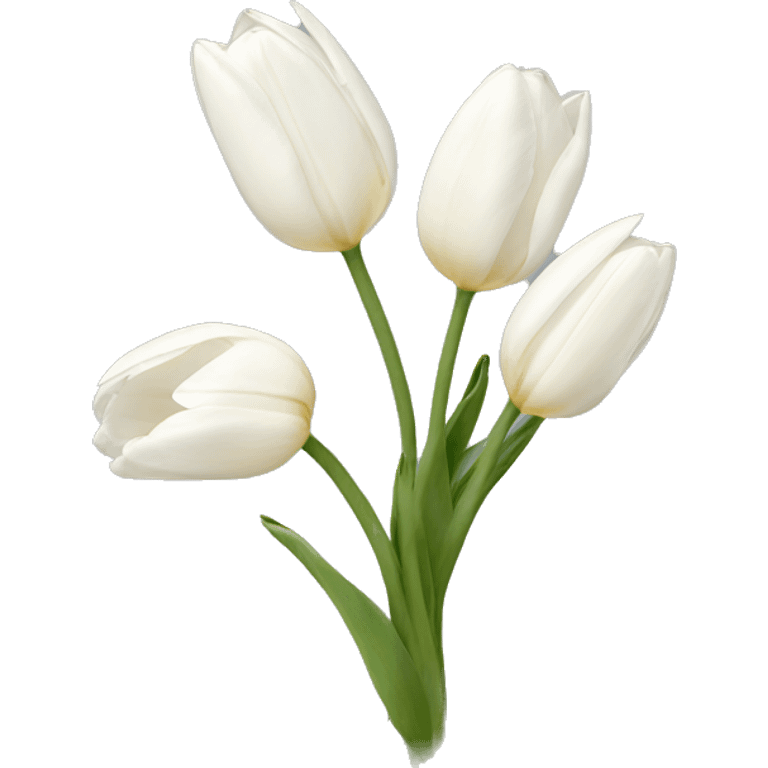 white tulips emoji