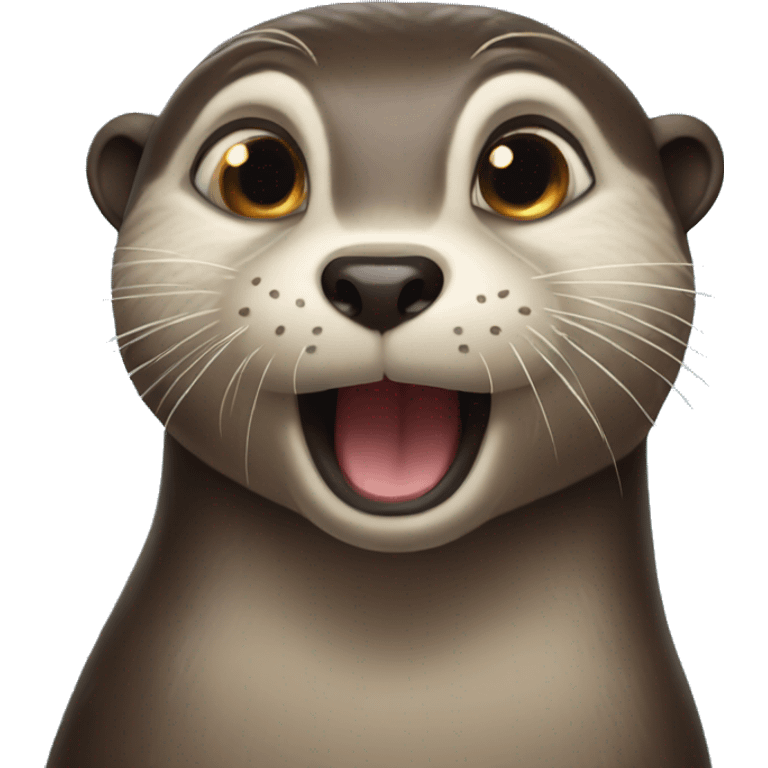 Shocked otter emoji