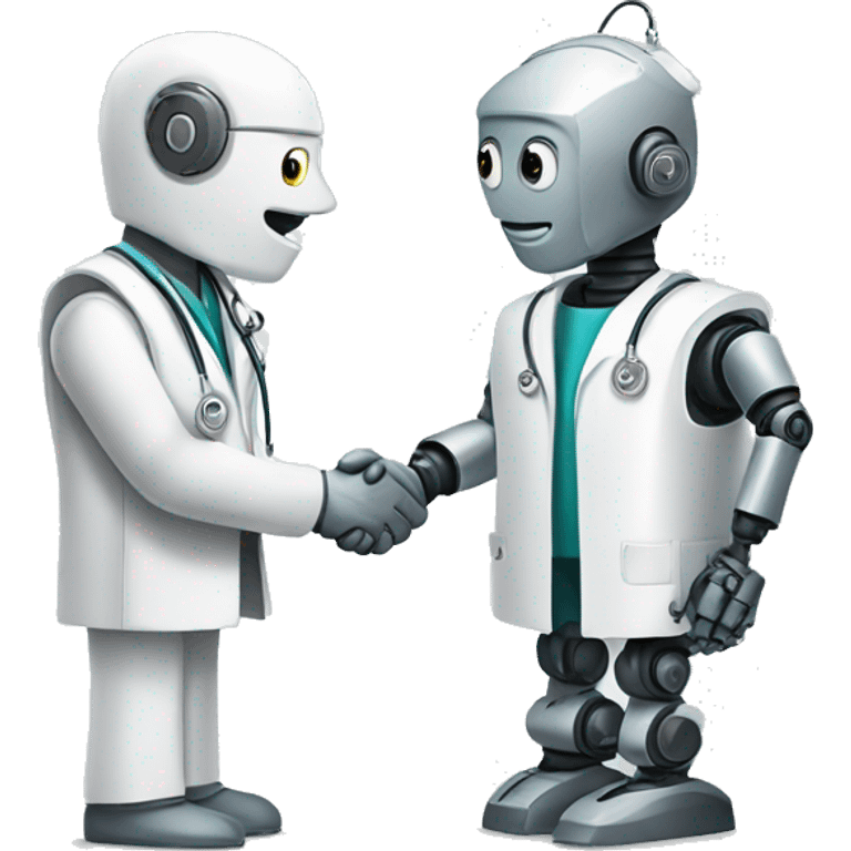 handshake-robot-doctor emoji