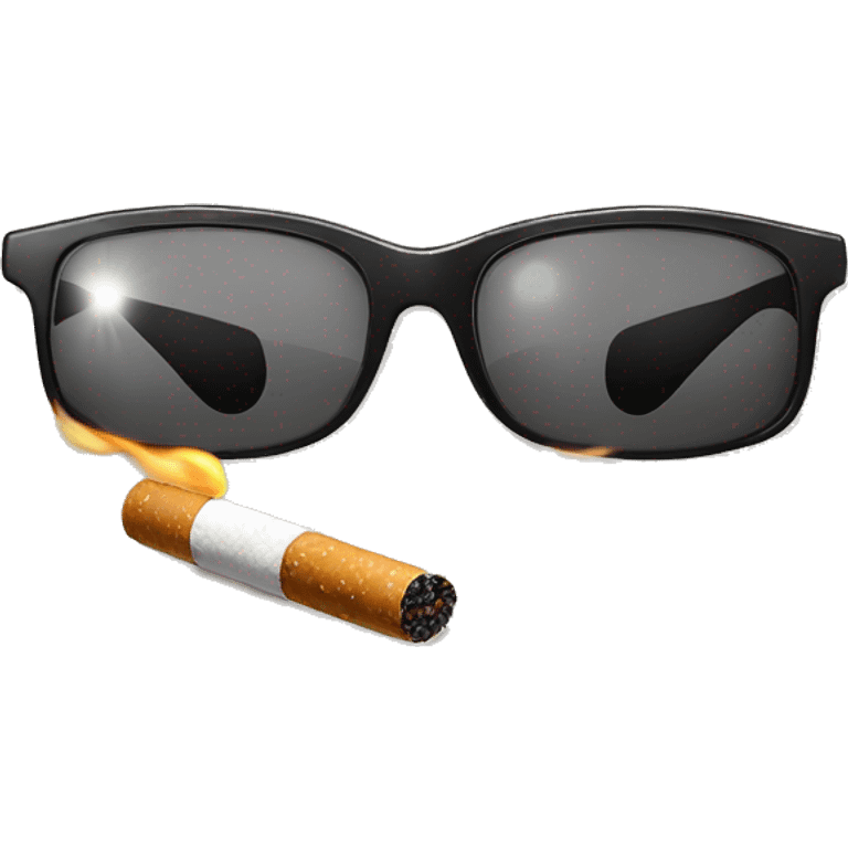 Sun glasses and a cigarette  emoji